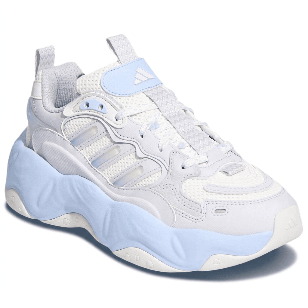 Кроссовки Adidas Vallina массивные кроссовки низкий топ ярко-белый серый кристально-синий женские - изображение 3