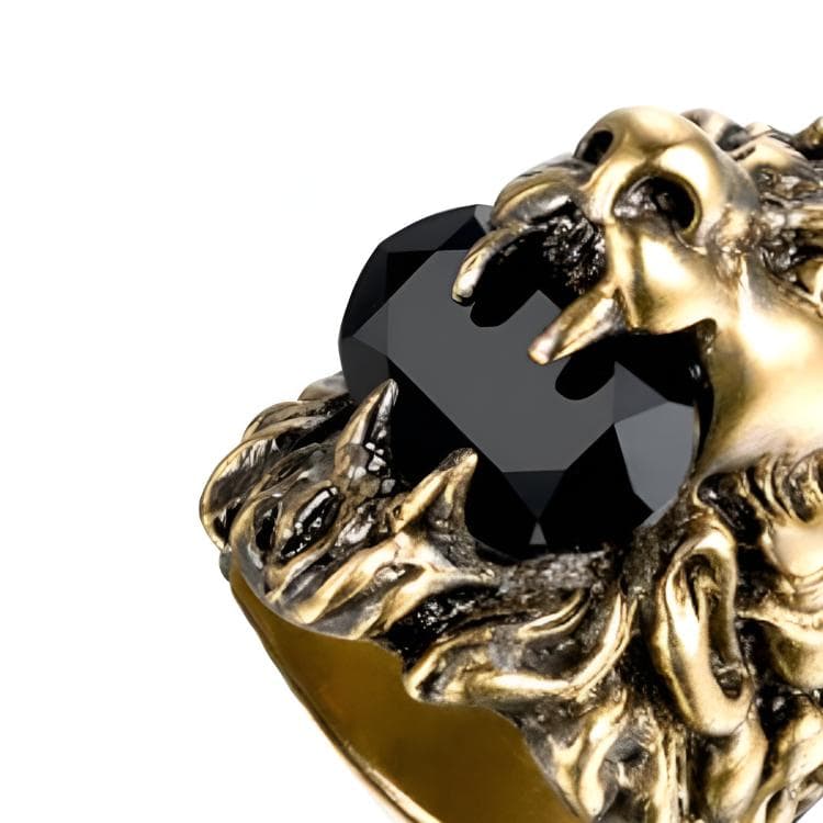 Кольцо Gucci Crystal Lion Head Ring - изображение 3