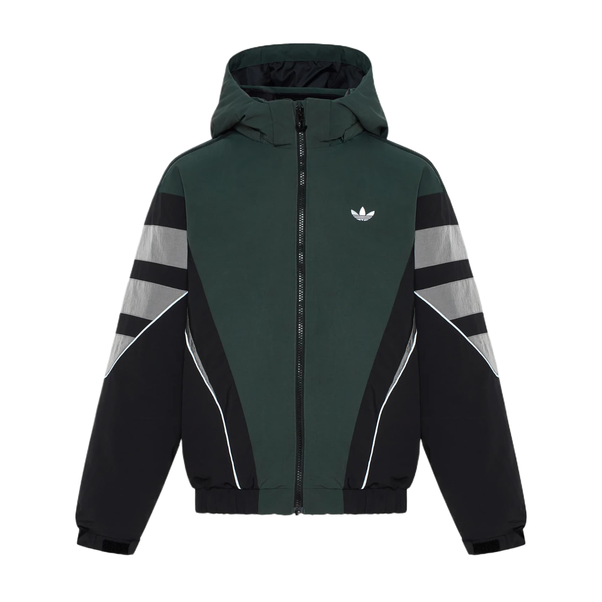 Adidas Originals Черный Плющево-зеленый Светло-серый Детские Пуховики - изображение 1