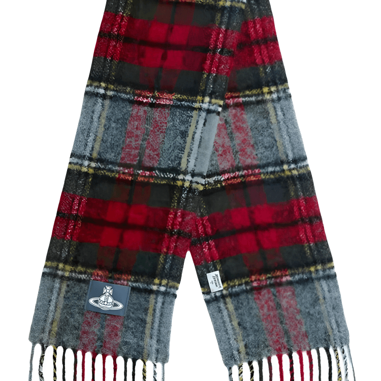 Шарф Vivienne Westwood Уникальный дизайн шерсть полиамид Вязаные шарфы Унисекс Парный Ярко-красный - изображение 3