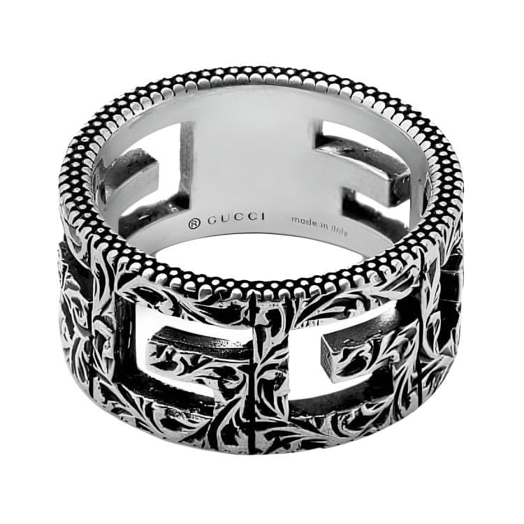 Кольцо GUCCI Square G Серебряный Кольца Унисекс Серебряный - изображение 2