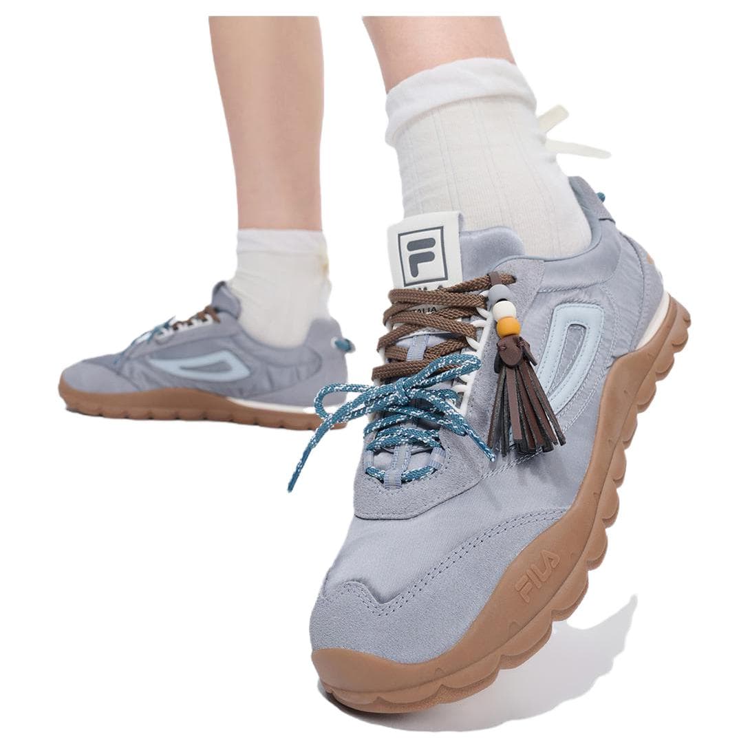 Кроссовки FILA FUSION BOBOBLING Лоу-топы Повседневная обувь Женские Ветер Указание направления Серый Снег - изображение 6