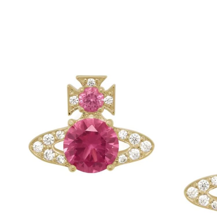Серьги Серьги-гвоздики Vivienne Westwood Женские Золото Розовый - изображение 3