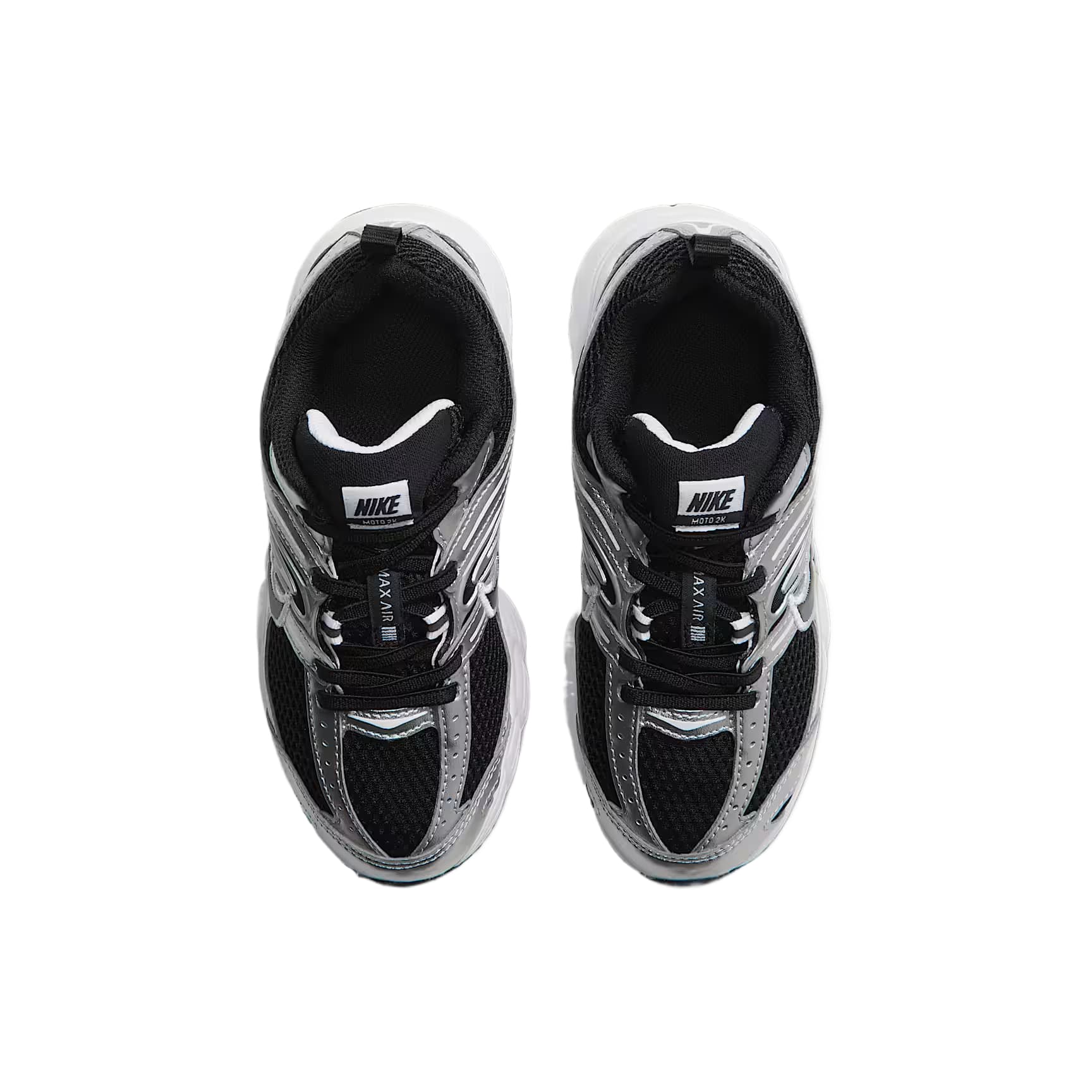 Кроссовки Nike Air Max Moto 2K Детские беговые кроссовки Low Топ Черный Металлический серебристый Белый Черный Kids - изображение 3
