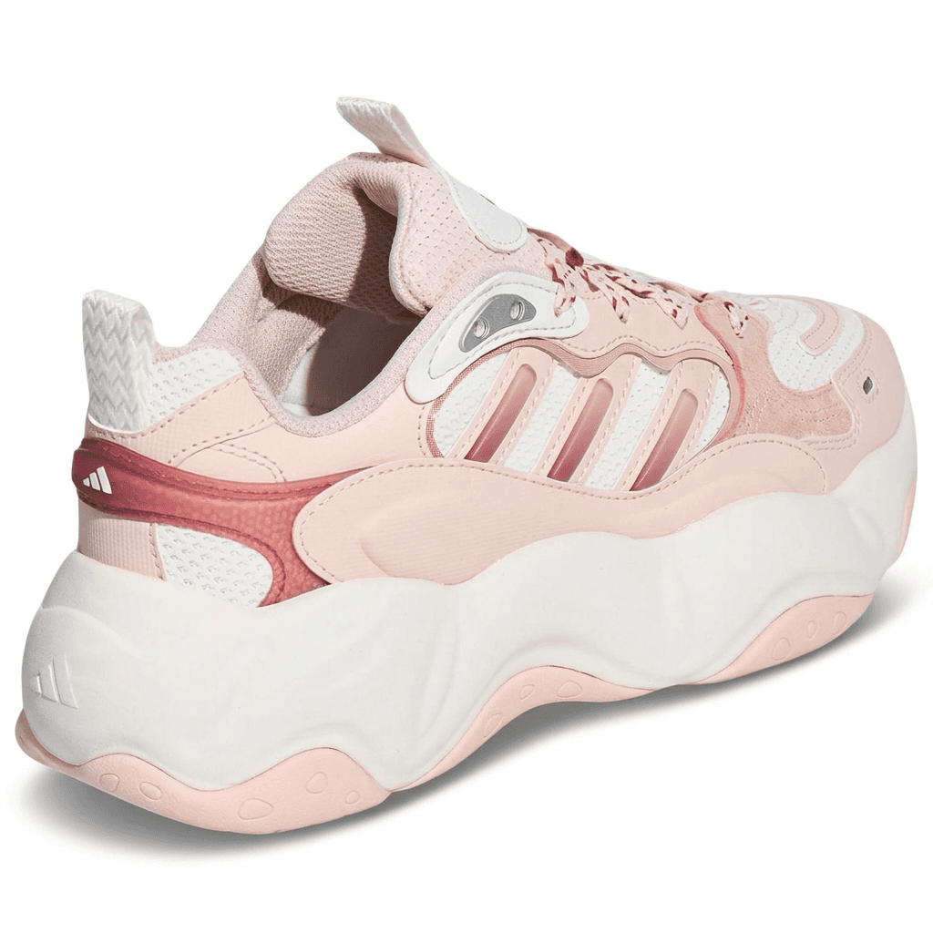 Кроссовки Adidas Vallina Chunky Sneakers Low Top Ярко-белый Кварц Мягкий Красный Женские - изображение 4