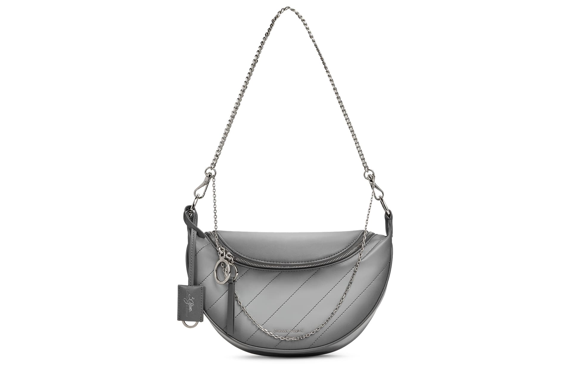 Мини-сумка CHARLES KEITH Сумка через плечо Серого цвета (включен шарм) Женская - изображение 1
