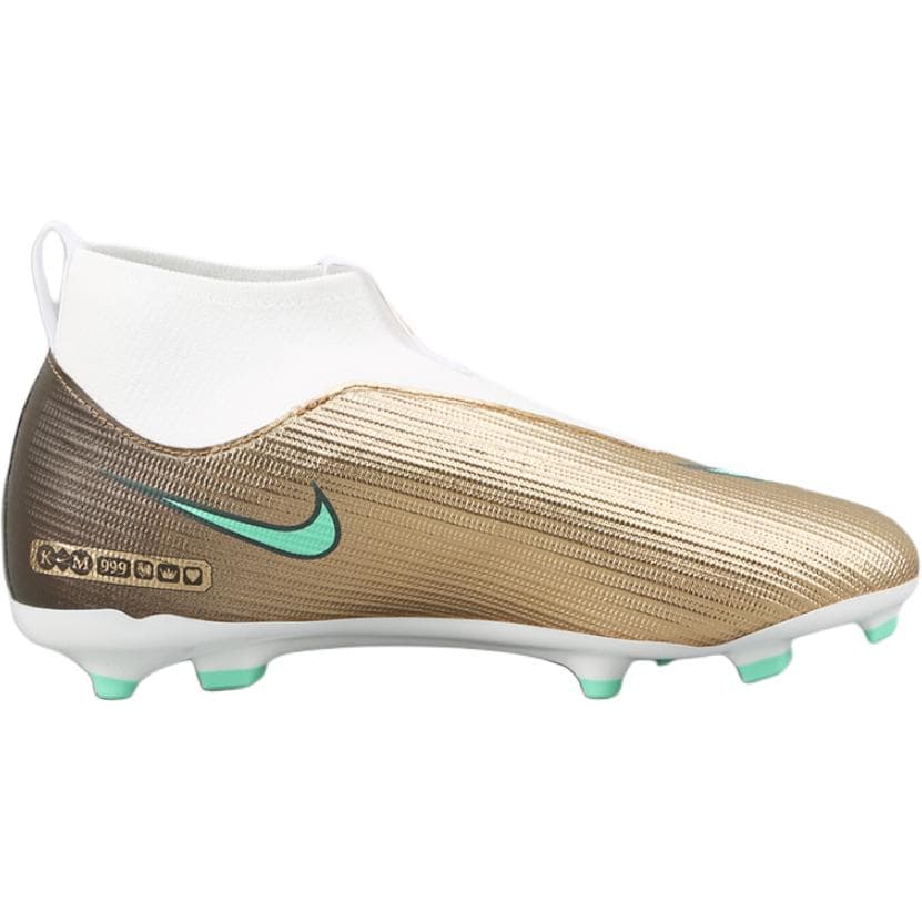 Бутсы NIKE Mercurial Superfly 11 Детские футбольные бутсы High Топ Металлик Золото белый Kids - изображение 2