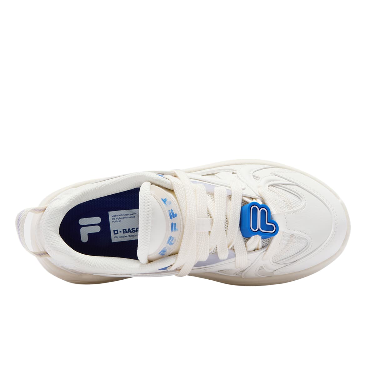 Кроссовки FILA FUSION TARANTO Melody Shoes Кеды для скейтбординга Низкий Топ Молочно-белый Активный Кобальтово-синий Женские - изображение 4