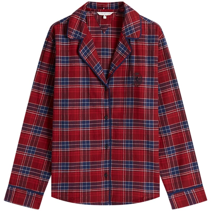 Пижама Tommy Hilfiger Красный Синий Клетка 0QJ Женские Пижамные Комплекты - изображение 2