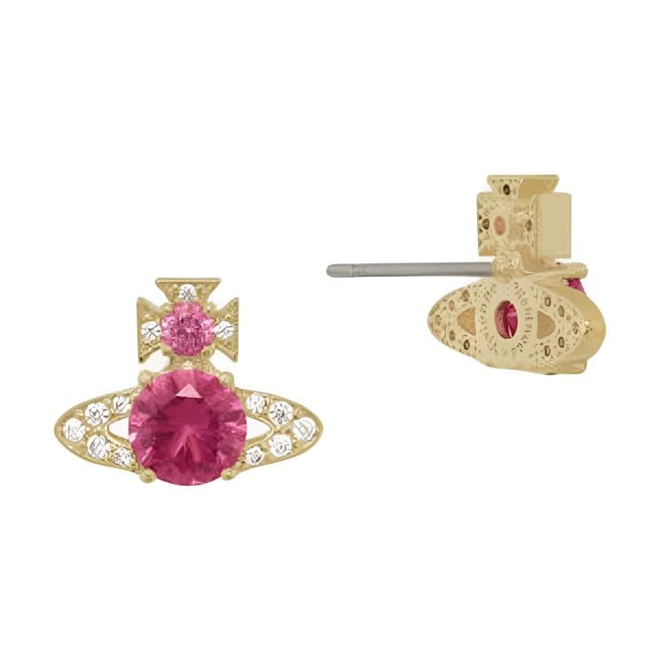 Серьги Серьги-гвоздики Vivienne Westwood Женские Золото Розовый - изображение 2