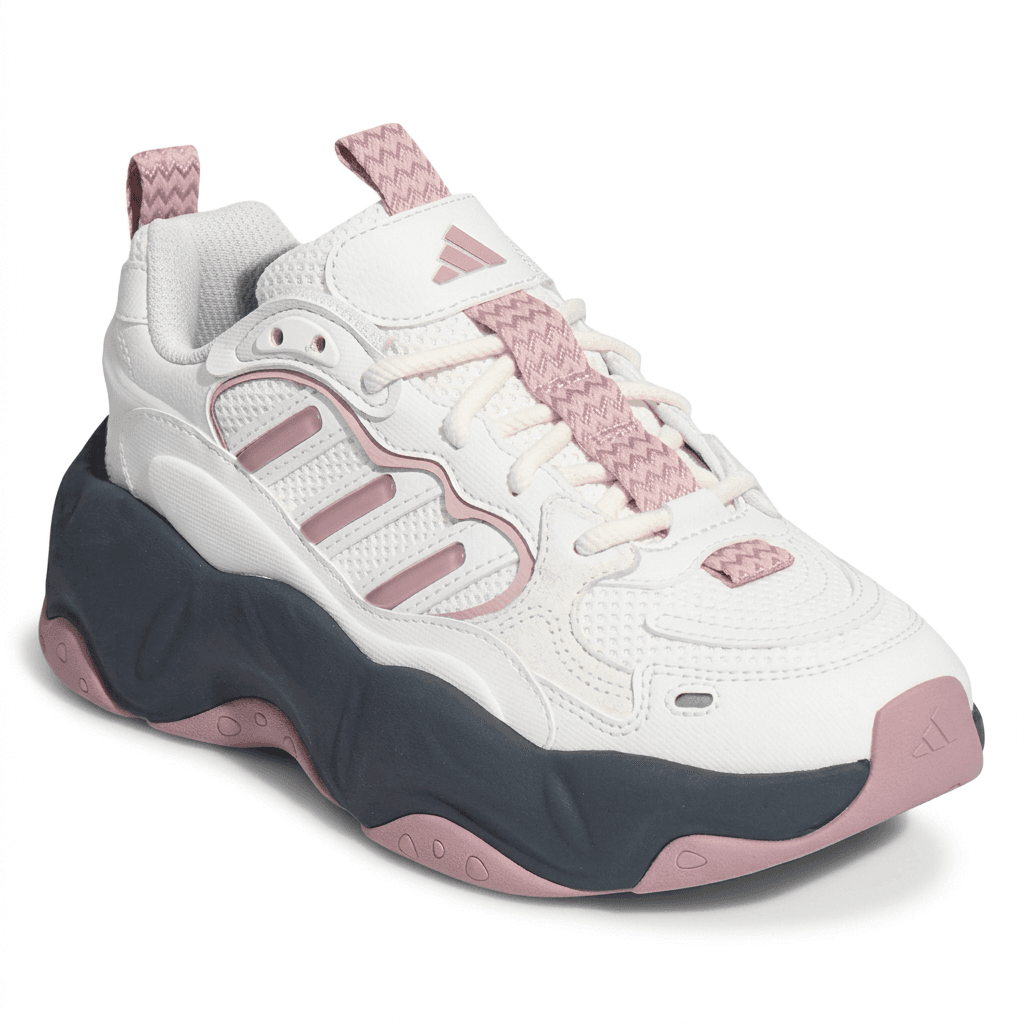 Кроссовки Adidas Vallina массивные кроссовки Low Top Ярко-белый Темно-серый Розовый Женские - изображение 3