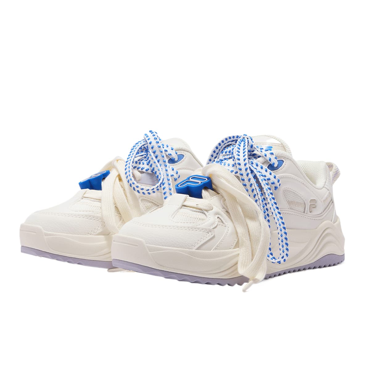 Кроссовки FILA FUSION TARANTO Melody Shoes Кеды для скейтбординга Низкий Топ Молочно-белый Активный Кобальтово-синий Женские - изображение 2