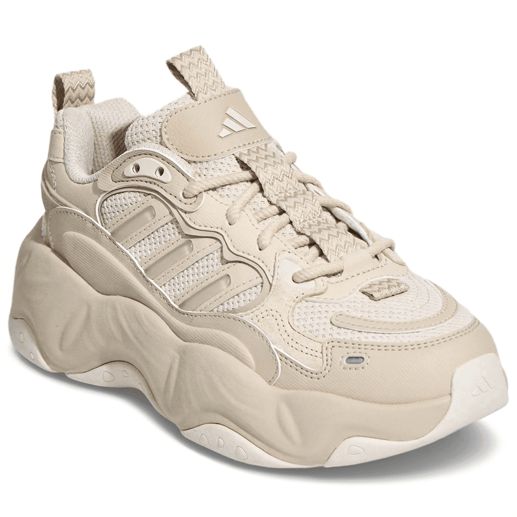Кроссовки Adidas Vallina массивные кроссовки Low Топ Бокситовый коричневый Хаки коричневый Льняная ткань Кристальный Коричневый Женские - изображение 3