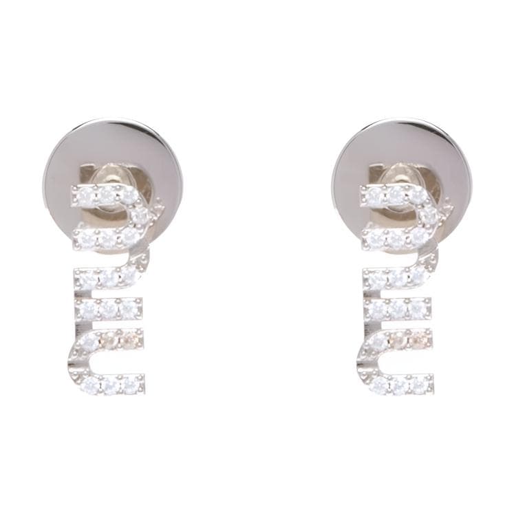 Серьги Miu Miu Logo Earrings Silver - изображение 1