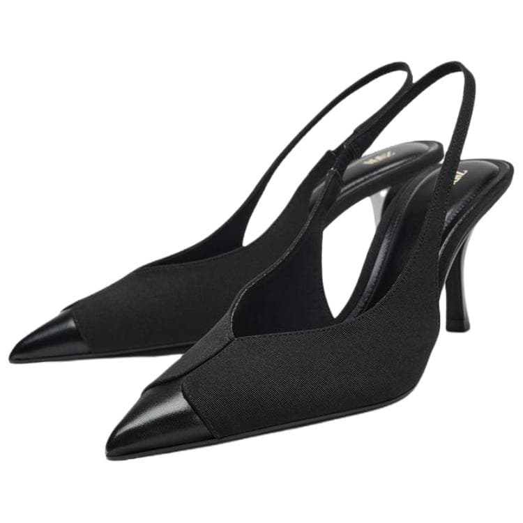 Туфли zara Высокие каблуки Low Топ Черный Женские - изображение 3