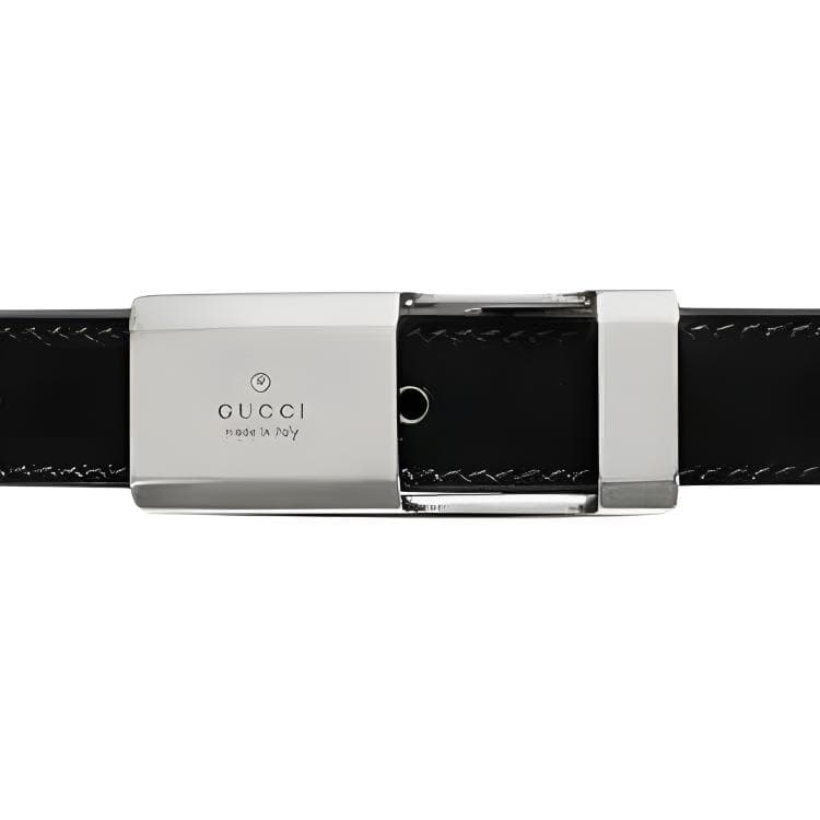 Ремень Gucci Плавная пряжка Ремни Унисекс Черный - изображение 3