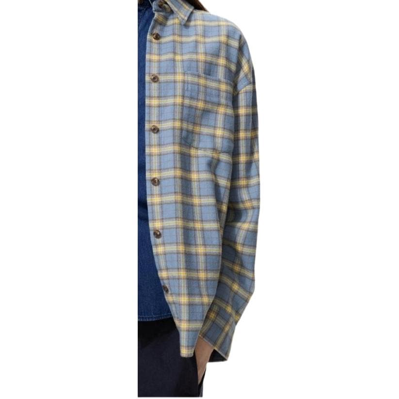 Блузка UNIQLO Небесно-голубые Женские Рубашки - изображение 3