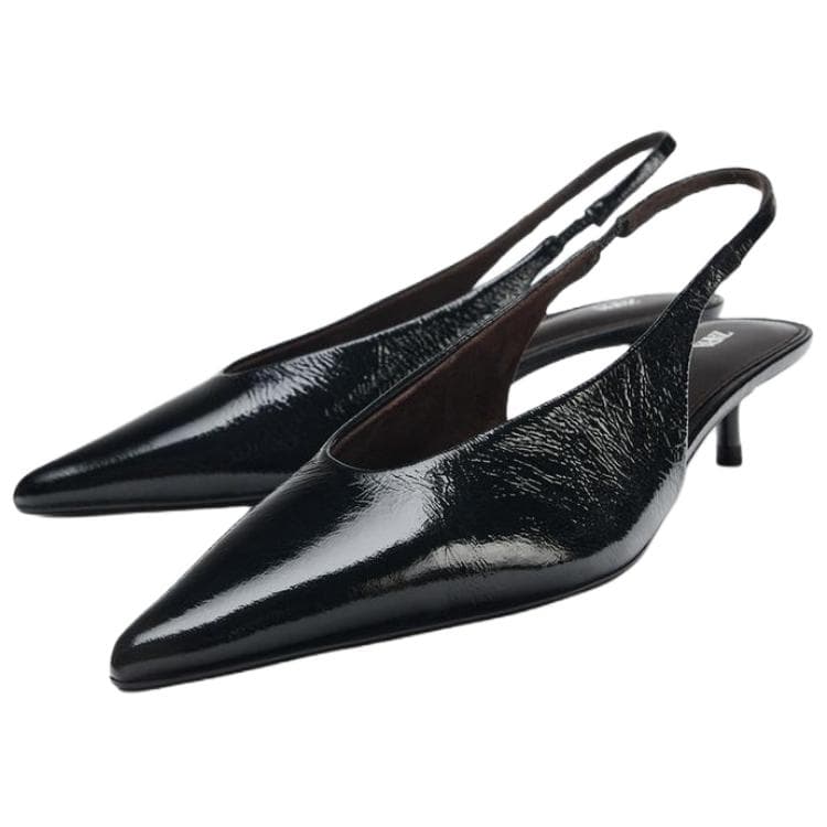 Туфли zara Высокие каблуки Low Топ Черный Женские - изображение 3