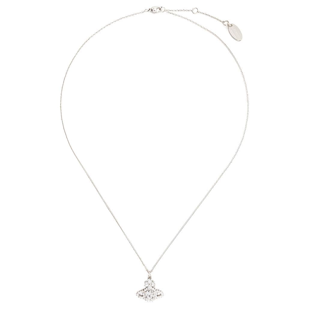 Ожерелье Vivienne Westwood Valentina Orb Pendant Латунь Кулон с логотипом Saturn Женский Серебристый - изображение 2