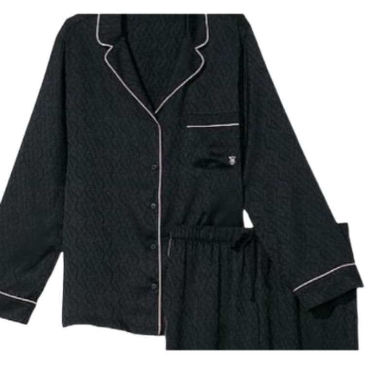 Пижама Victoria's Secret Satin Pajama Set Black - изображение 2