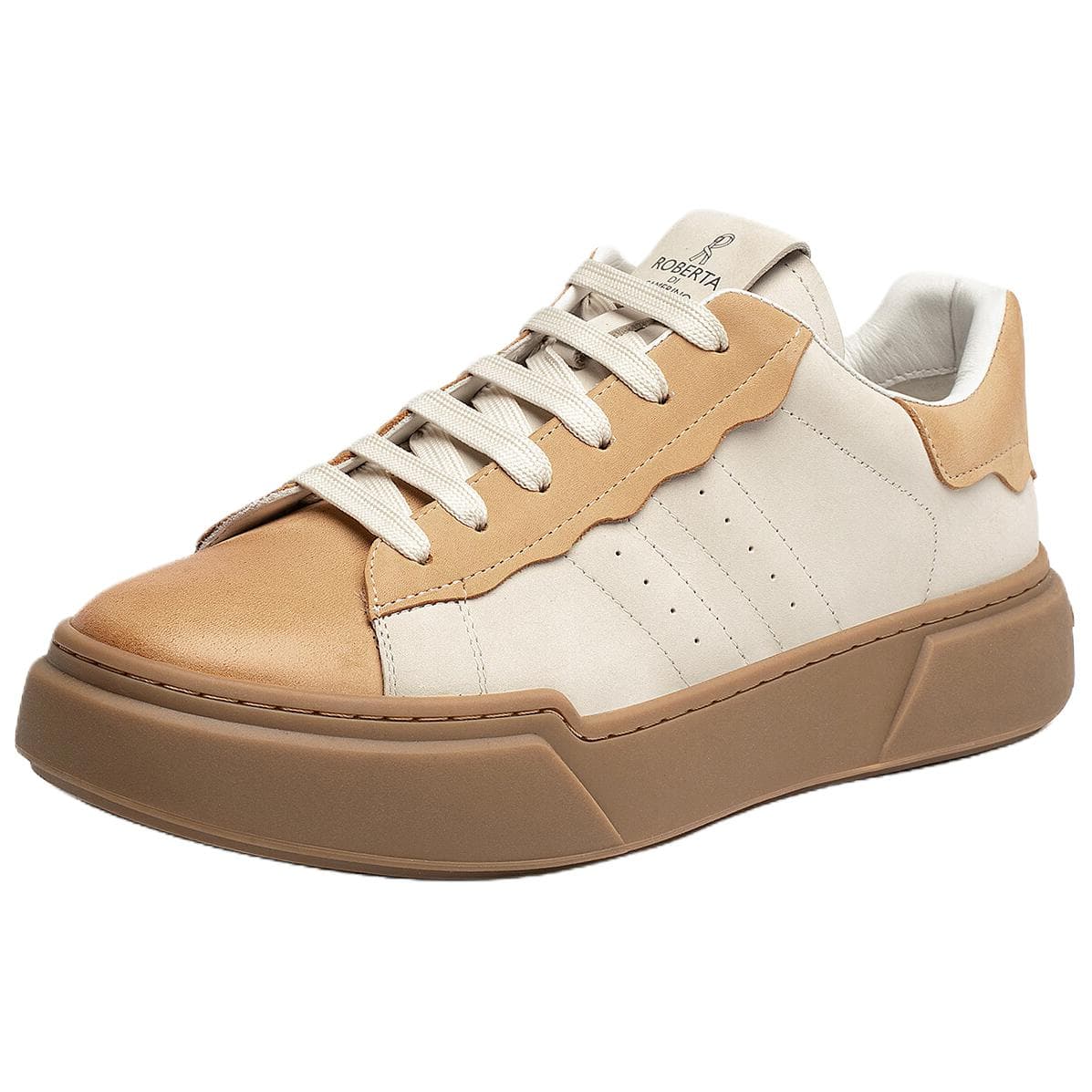 Кроссовки Roberta Di Camerino Skate Shoes Low Top Ecru Brown Men's - изображение 3