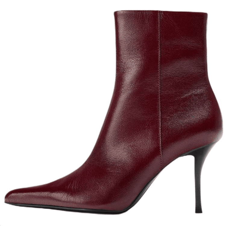 Сапоги zara Ботильоны Коричнево-красный Женские - изображение 1