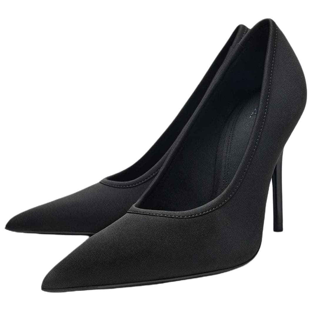 Туфли zara Высокие каблуки Low Топ Черный Женские - изображение 2