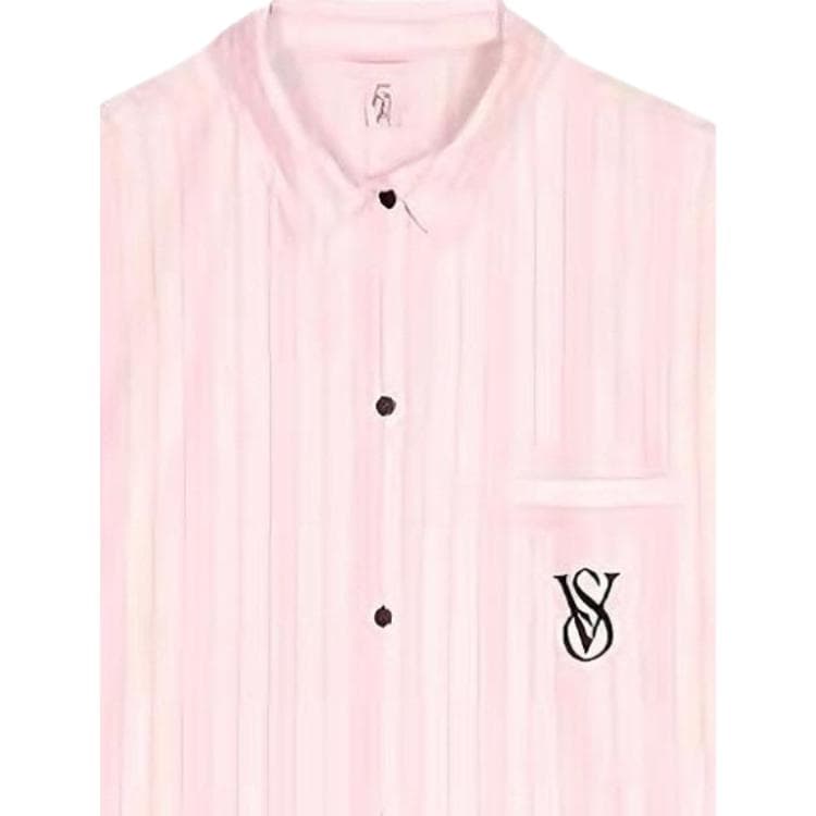 Пижама Victoria's Secret Magic Цветочный Комплект (Розовый и Белый Полосы) Женские Пижамные Наборы - изображение 2