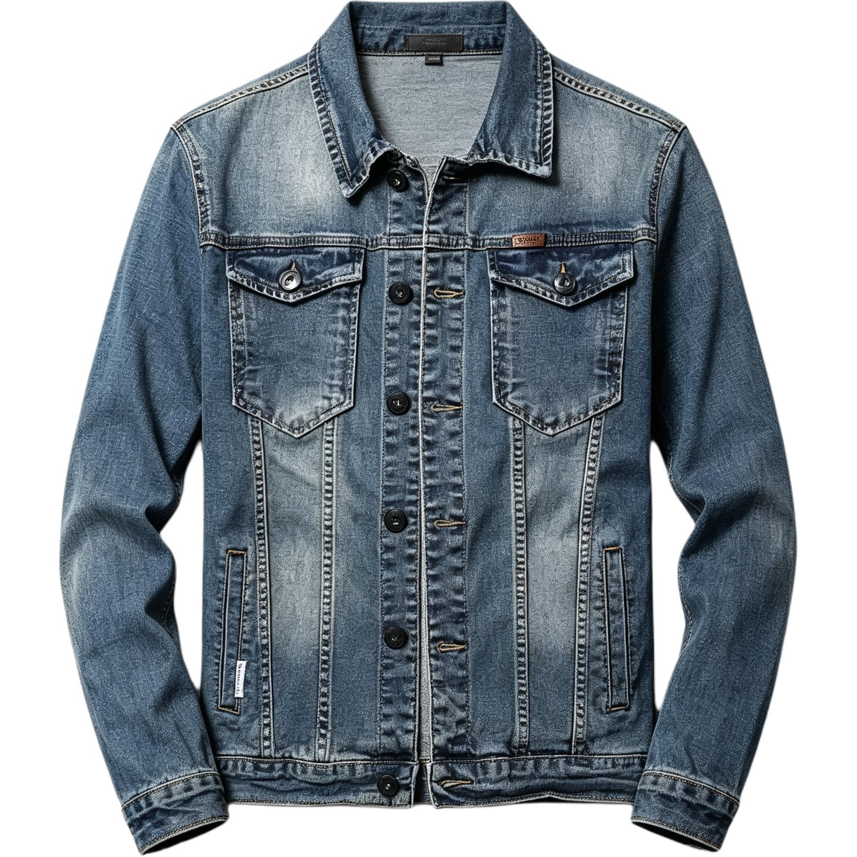 Джинсовая куртка CARTELO Винтажный синий Мужской Джинсовые куртки - изображение 1