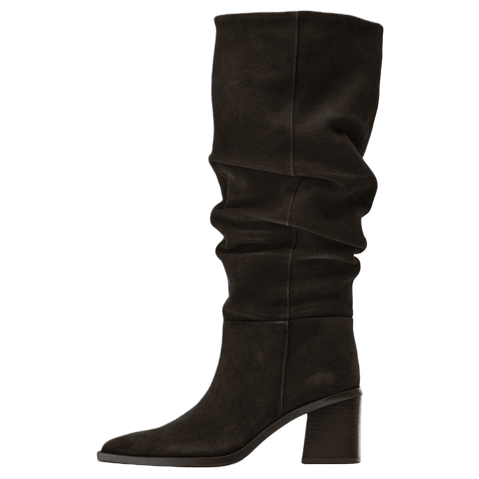Ботинки zara Колено High Ботинки Коричневый Женские - изображение 1