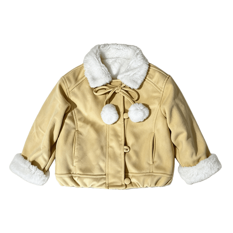 BOBBY ABLEY Молочный кофейный Kids Утеплённые куртки - изображение 1