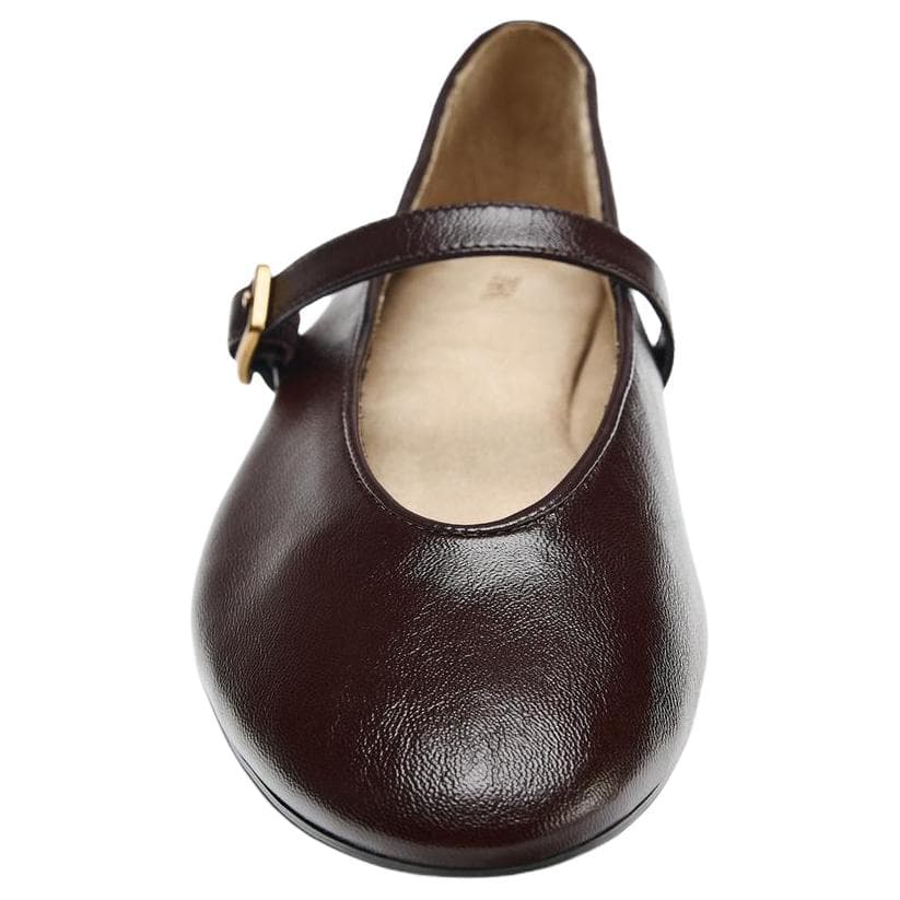zara Туфли Мэри Джейн Low Топ Шоколадные Коричневый Женские - изображение 3