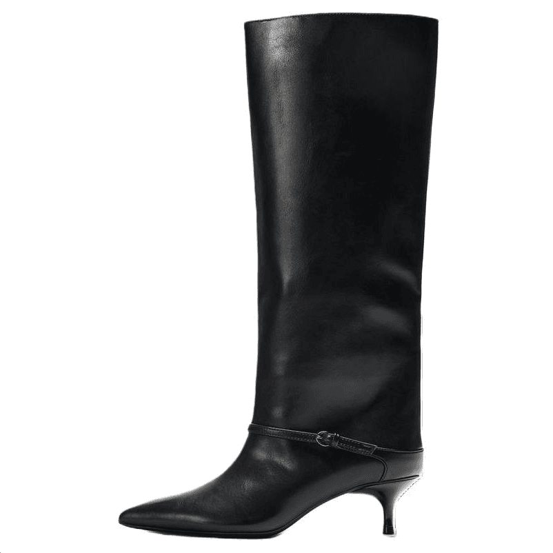 Ботинки zara Колено High Ботинки Черный Женские - изображение 1