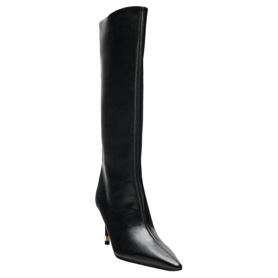 Ботинки zara Колено High Ботинки Черный Женские - изображение 2