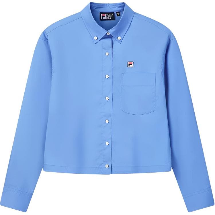 Блузка Fila Heritage Рубашка Женская Прусский Синий - изображение 1