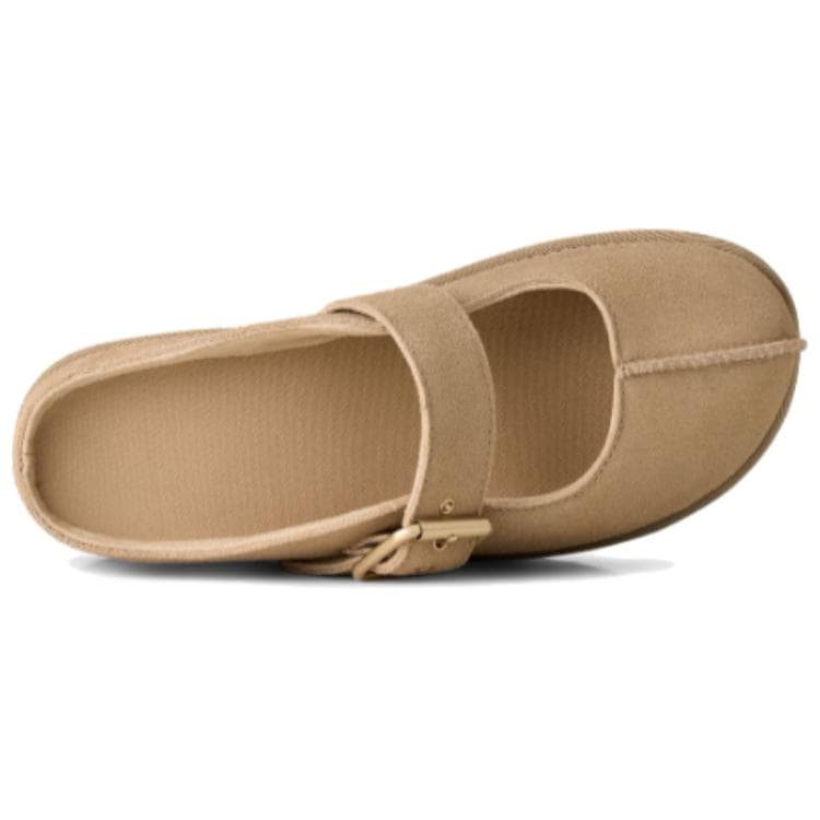 UGG Goldenstar Спилок Коровья Кожа Платформа Туфли Мэри Джейн Женские Горчично-Зеленые - изображение 4
