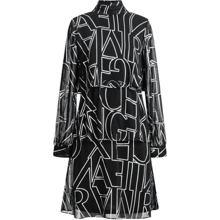 Платье ARMANI EXCHANGE Черный Женские Платья с длинным рукавом - изображение 1
