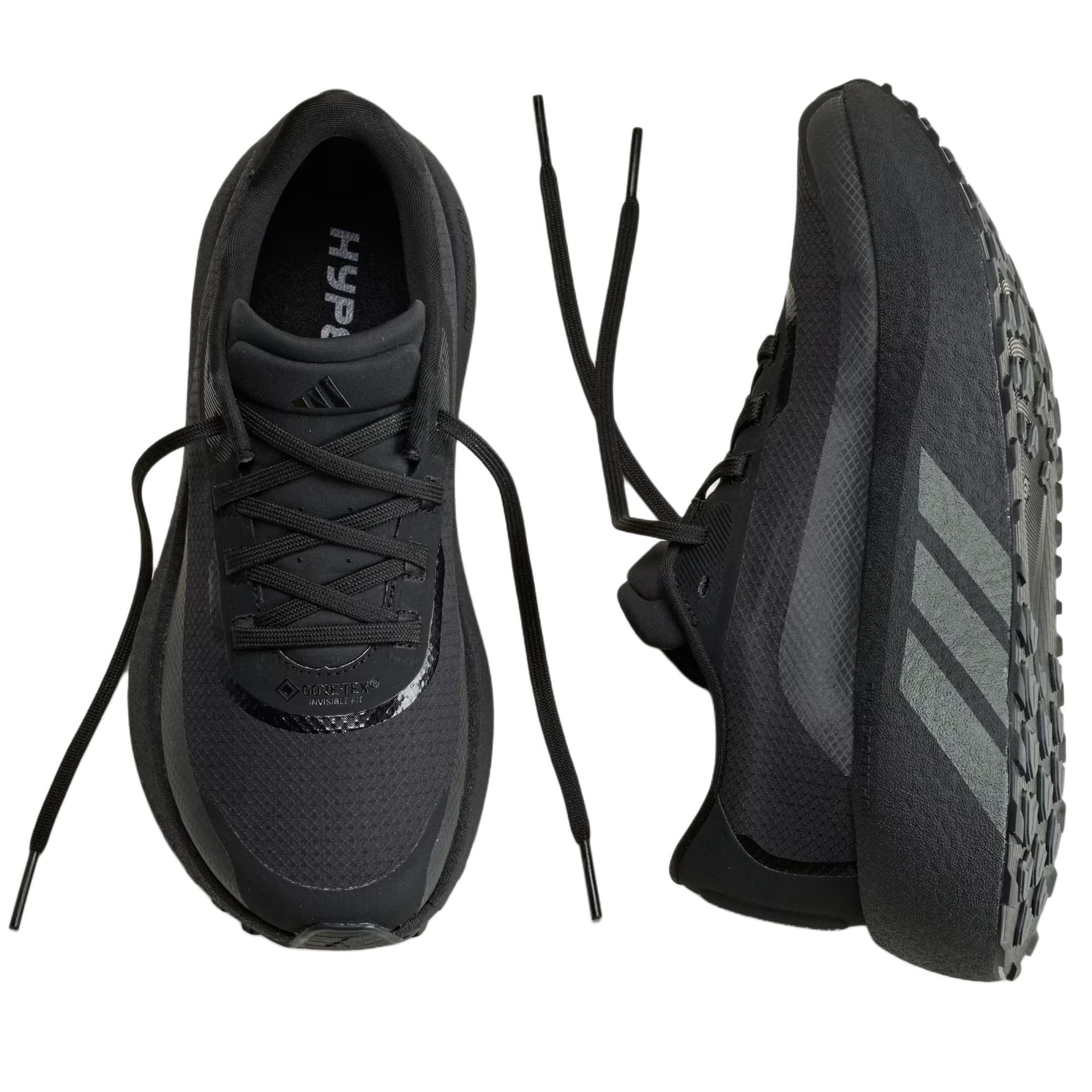 Кроссовки для бега Adidas HYPERBOOST Беговые кроссовки Низкий Топ Основной черный Серый Six Основной черный Женские - изображение 3
