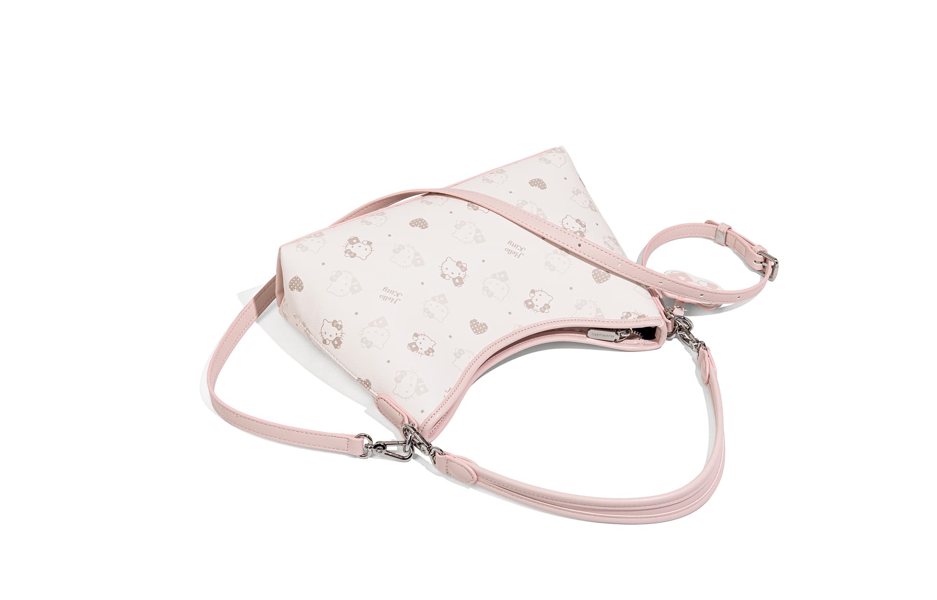 Мини-сумка Санрио Hello Kitty ПУ (полиуретан) Сумка через плечо Сумка для плеча Женская Персиково-розовая Синяя - изображение 3