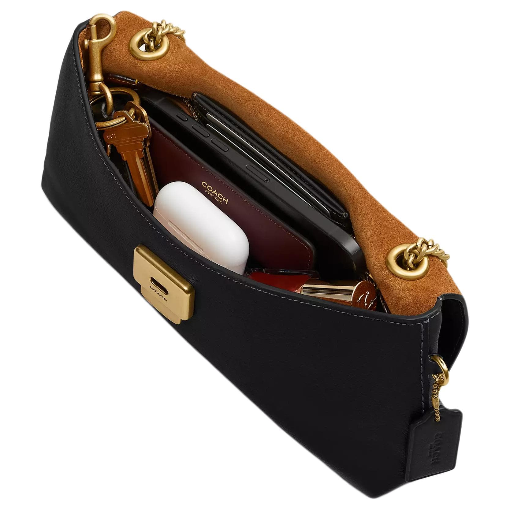 Мини-сумка COACH Челси Коровья кожа Сумки через плечо Большой Женские Черный - изображение 4