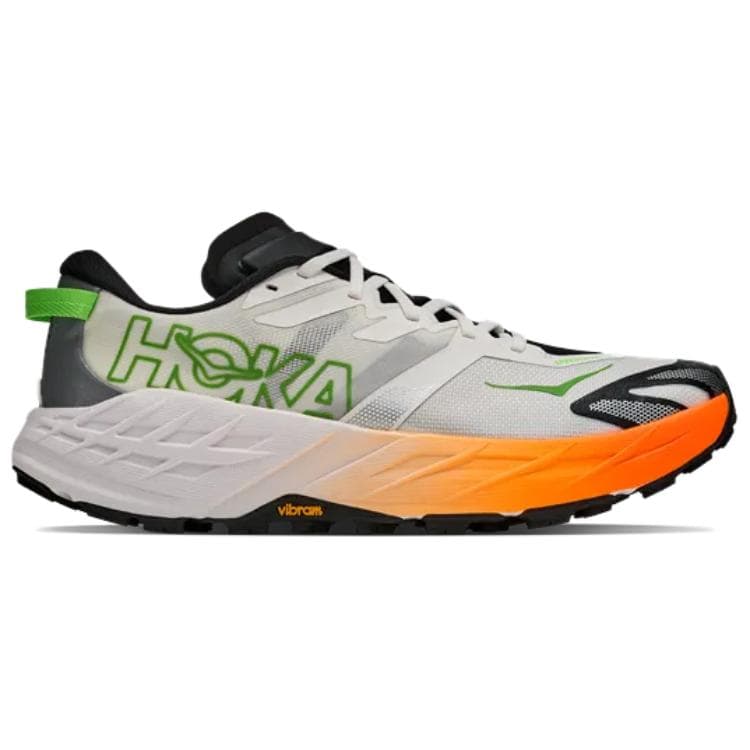 Кроссовки для бега HOKA ONE ONE SPEEDGOAT 7 Беговые кроссовки Низкий Топ Утро Морозно-белый Неоновый оранжевый Мужской - изображение 2