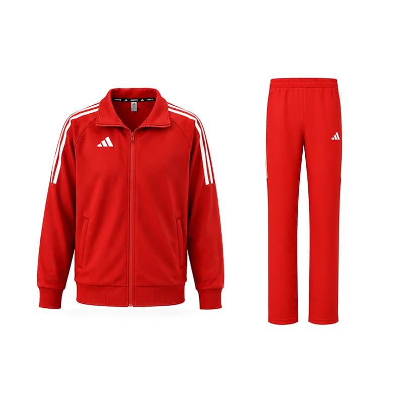 Adidas Спортивный Костюм Красный Белый Детский - изображение 1