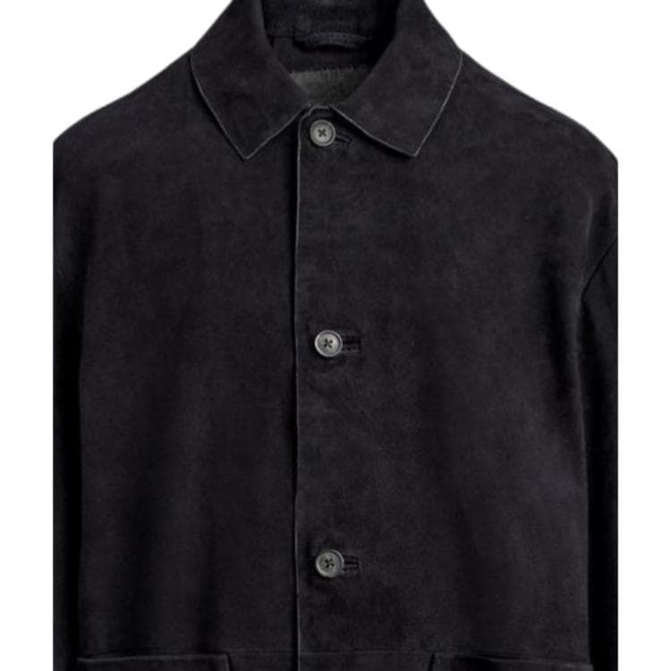 Кожаная куртки zara Морской синий Мужской Кожаные куртки - изображение 4