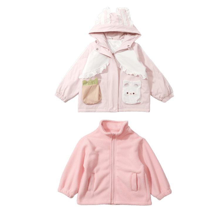 BOBBY ABLEY Розовый 3-в-1 (Пальто+Подкладка) Kids Туристическая одежда - изображение 1