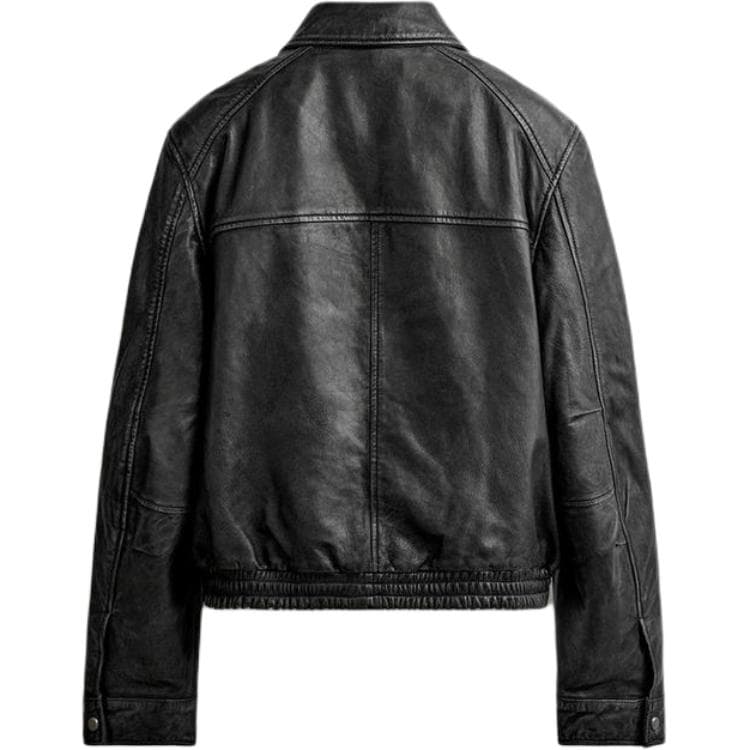 Кожаная куртки zara Черный мужской Кожаные куртки - изображение 2