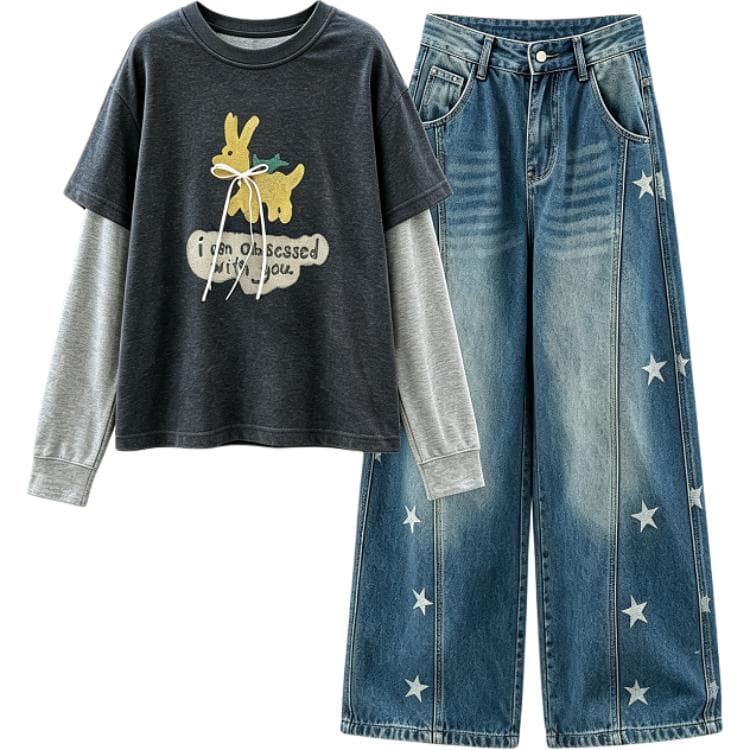 SHIBU 79028 Топ+Штаны Kids Повседневный Спортивный Костюм Комплекты - изображение 1