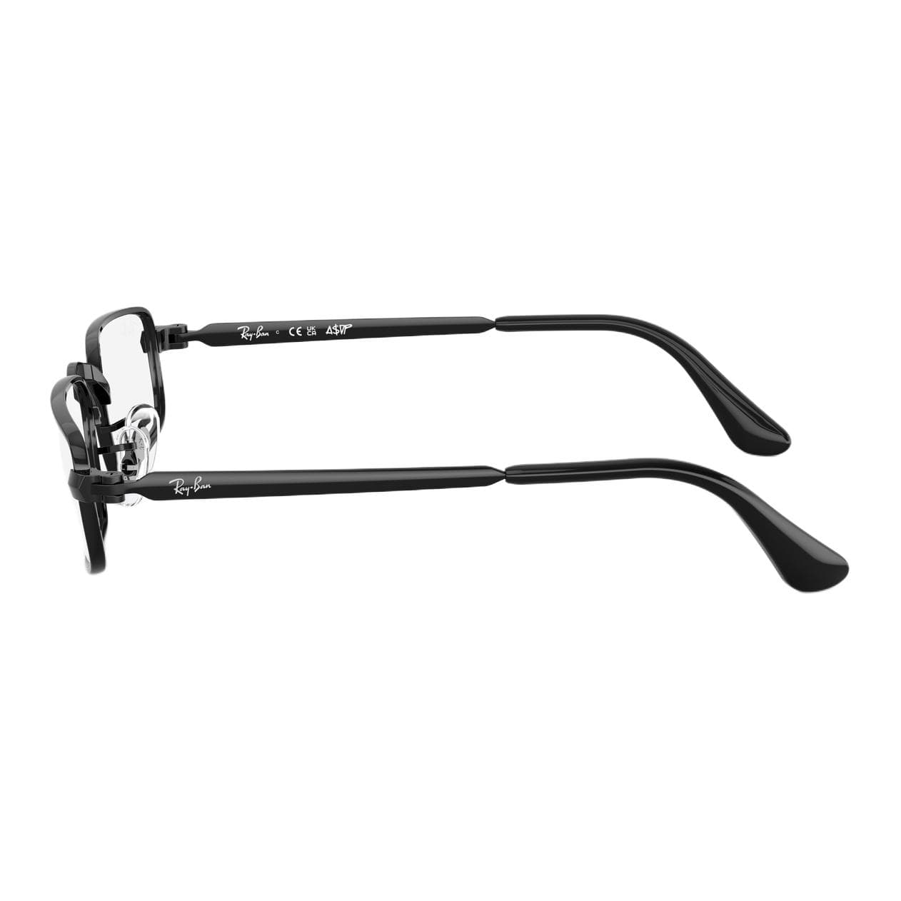 Оправа RayBan Металл Прямоугольная форма Очки с диоптриями Унисекс Черный - изображение 3