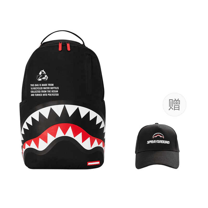 Рюкзак SPRAYGROUND Полиэфирное волокно Рюкзак Рюкзаки Унисекс Черный - изображение 6