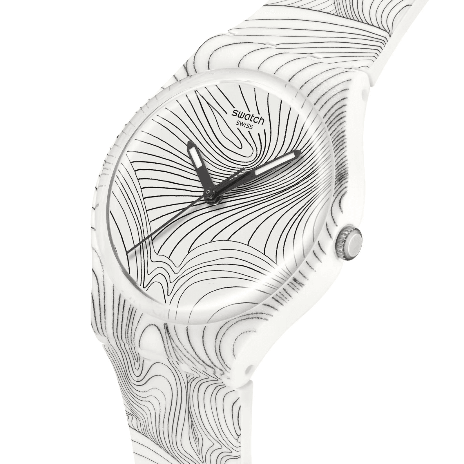 Часы Swatch Quartz Механизм Унисекс Часы 34 мм Белый - изображение 2