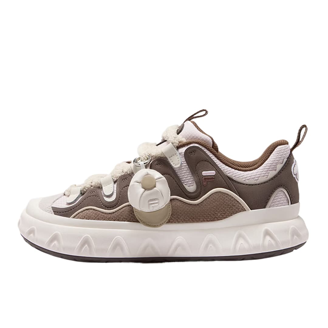 Кроссовки FILA FUSION PISA FLAT Cone Shoes Кеды для скейтбординга Низкий Топ Светло-фиолетовый Кварц Коричневый Женские - изображение 1